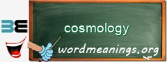 WordMeaning blackboard for cosmology